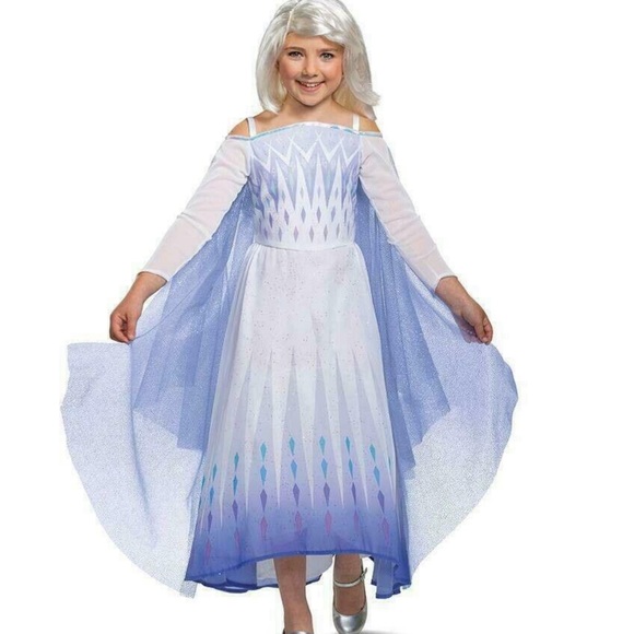 NWT Girls Deluxe Disney Frozen Snow Queen Elsa Costume. Size Small 4/6 - Picture 3 of 6